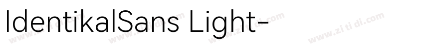 IdentikalSans Light字体转换